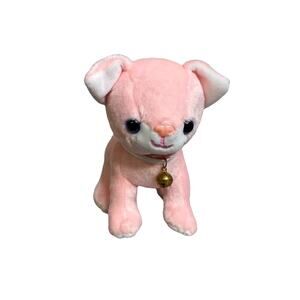 Creativity for Kids 6" Pink Kitten Cat Plush Soft Stuffed Animal Collar Bell